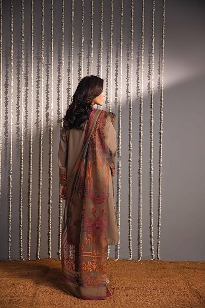 Nishat Linen Embroidered Lawn Suit (3 Piece)